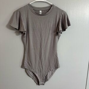 Gray Short Sleeve Bodysuit Size Small